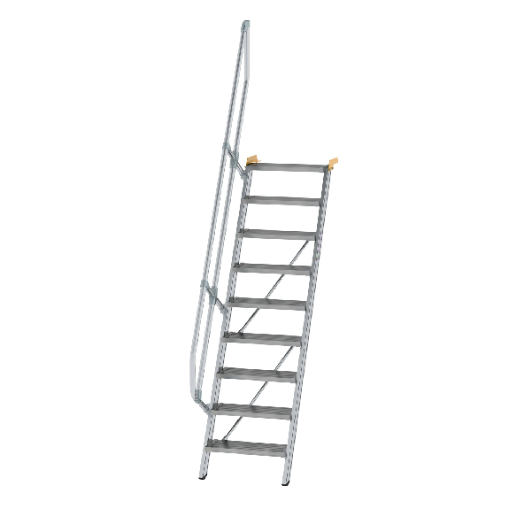 Treppe 60° inkl. Handlauf, 600mm Stufenbreite, 9 Stufen Treppe 60° inkl. Handlauf, 600mm Stufenbreite, 9 Stufen-Beschreibung lesen