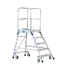 Podestleiter fahrbar mit 5 Leichtmetall-Stufen