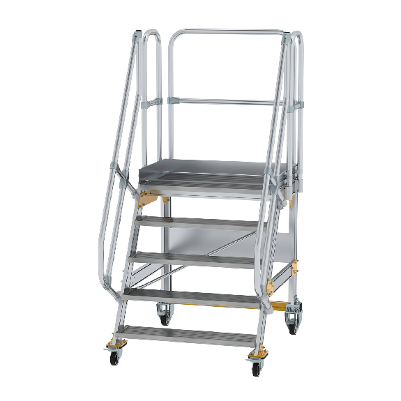 Plattformtreppe fahrbar 60° Stufenbreite 1000mm 5 Stufen Plattformtreppe fahrbar 60° Stufenbreite 1000mm 5 Stufen-Beschreibung lesen