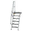 Treppe mit Plattform 60°, Handlauf, 600mm Stufenbreite, 6 Stufen Treppe mit Plattform 60°, Handlauf, 600mm Stufenbreite, 6 Stufen