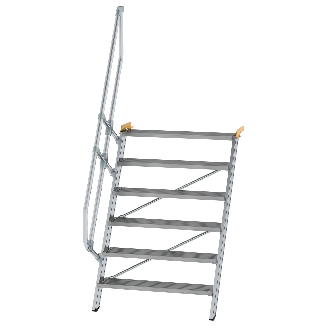 Treppe 60° inkl. Handlauf, 1000mm Stufenbreite, 6 Stufen-Beschreibung lesen