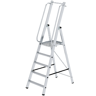 ML Bauleiter Aluminium-Stufenstehleiter 5 Stufen-Beschreibung lesen