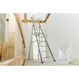 ML Bauleiter Aluminium-Stufenstehleiter 5 Stufen-Beschreibung lesen