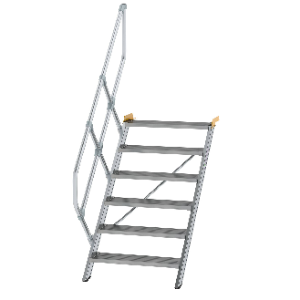 Treppe 45° inkl. Handlauf, 800mm Stufenbreite, 6 Stufen-Beschreibung lesen