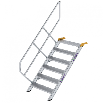Treppe 45° inkl. Handlauf, 800mm Stufenbreite, 6 Stufen-Beschreibung lesen