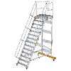 Plattformtreppe fahrbar 60° Stufenbreite 1000mm 14 Stufen