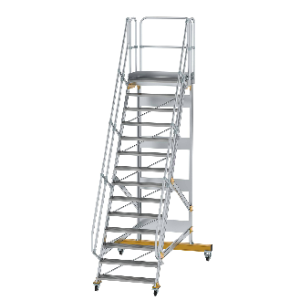 Plattformtreppe fahrbar 60° Stufenbreite 1000mm 14 Stufen-Beschreibung lesen