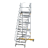 Plattformtreppe fahrbar 60° Stufenbreite 1000mm 14 Stufen Plattformtreppe fahrbar 60° Stufenbreite 1000mm 14 Stufen