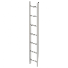 MUNK Schachtleiter aus Edelstahl 300mm breit 7 Sprossen 1,96m lang MUNK Schachtleiter aus Edelstahl 300mm breit 7 Sprossen 1,96m lang