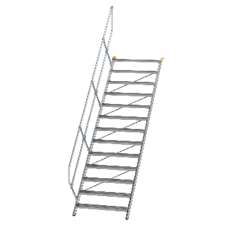 Treppe 45° inkl. Handlauf, 1000mm Stufenbreite, 13 Stufen-Beschreibung lesen