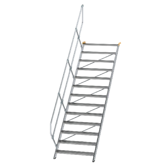 Treppe 45° inkl. Handlauf, 1000mm Stufenbreite, 13 Stufen Treppe 45° inkl. Handlauf, 1000mm Stufenbreite, 13 Stufen-Beschreibung lesen