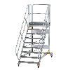 Plattformtreppe fahrbar 45° Stufenbreite 1000mm 9 Stufen