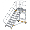 Plattformtreppe fahrbar 45° Stufenbreite 1000mm 9 Stufen