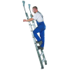 Premium 30183 Alu-Regalleiter, fahrbar mit 18 Stufen