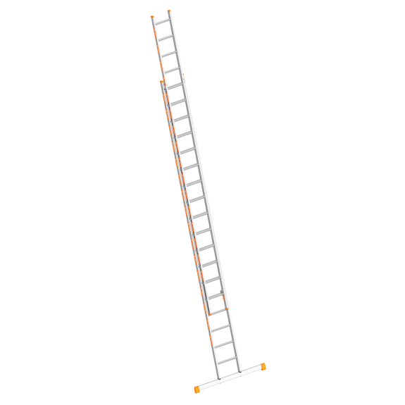 Schiebeleiter mit Quertraverse 2x18 Sprossen Schiebeleiter mit Quertraverse 2x18 Sprossen-Beschreibung lesen