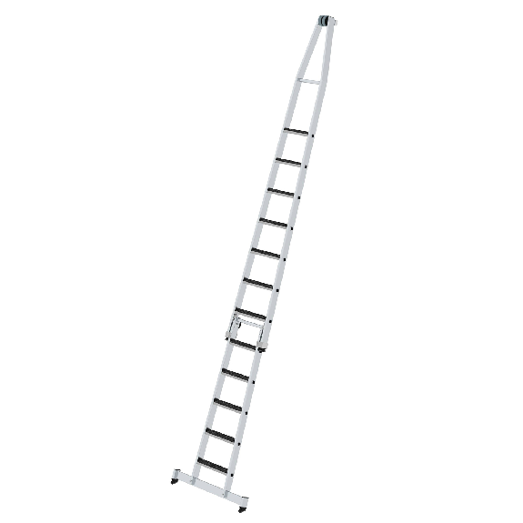 Stufen-Glasreinigerleiter 2-teilig mit clip-step R13 und nivello Traverse 5+7 Stufen-Beschreibung lesen