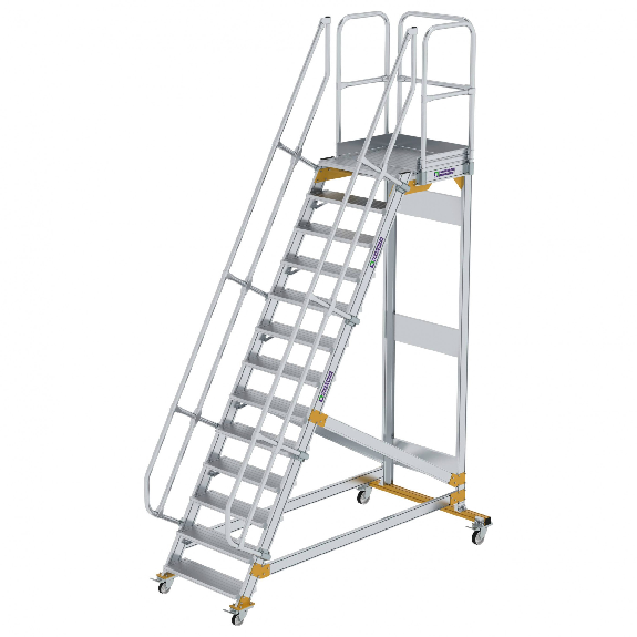 Plattformtreppe fahrbar 60° Stufenbreite 800mm 13 Stufen-Beschreibung lesen