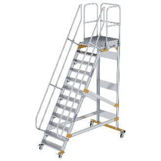 Plattformtreppe fahrbar 60° Stufenbreite 800mm 12 Stufen-Beschreibung lesen