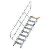 Treppe 45° inkl. Handlauf, 600mm Stufenbreite, 8 Stufen