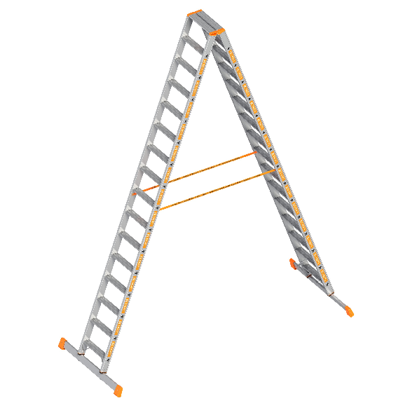 Stufenstehleiter 2x16 Stufen-Beschreibung lesen