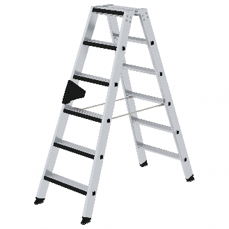 Stehleiter beidseitig begehbar mit relax-step 2x6 Stufen-Beschreibung lesen