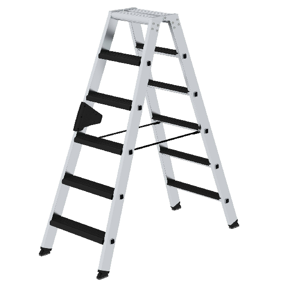 Stehleiter beidseitig begehbar mit relax-step 2x6 Stufen Stehleiter beidseitig begehbar mit relax-step 2x6 Stufen-Beschreibung lesen