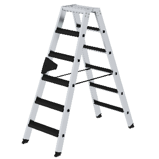 Stehleiter beidseitig begehbar mit relax-step 2x6 Stufen-Beschreibung lesen