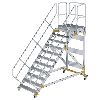 Plattformtreppe fahrbar 45° Stufenbreite 1000mm 11 Stufen