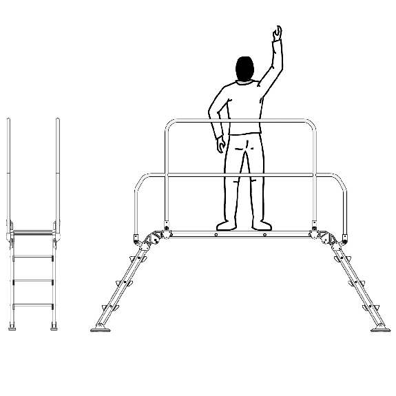 Überstiegsplattform 60° aus Aluminium-Beschreibung lesen