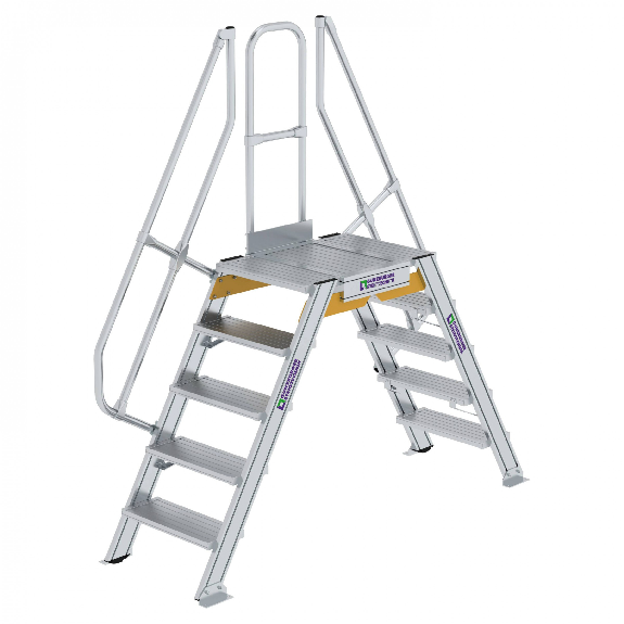 Überstieg 60° inkl. einen Handlauf, Stufenbreite 600mm, 2x5 Stufen Überstieg 60° inkl. einen Handlauf, Stufenbreite 600mm, 2x5 Stufen-Beschreibung lesen