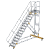 Plattformtreppe fahrbar 45° Stufenbreite 600mm 15 Stufen Plattformtreppe fahrbar 45° Stufenbreite 600mm 15 Stufen
