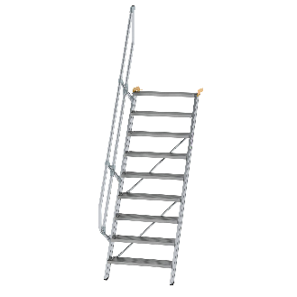 Treppe 60° inkl. Handlauf, 800mm Stufenbreite, 9 Stufen-Beschreibung lesen