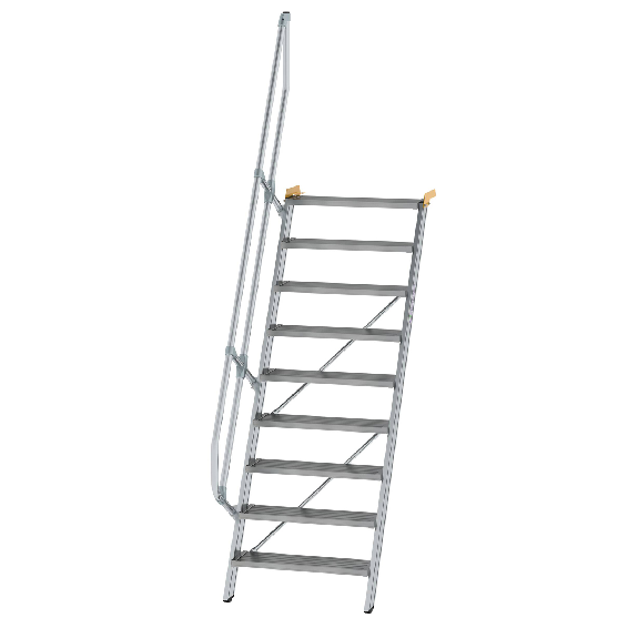 Treppe 60° inkl. Handlauf, 800mm Stufenbreite, 9 Stufen-Beschreibung lesen