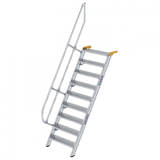 Treppe 60° inkl. Handlauf, 800mm Stufenbreite, 9 Stufen-Beschreibung lesen