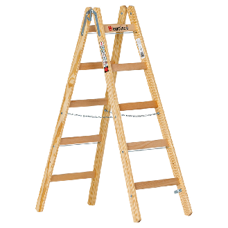 Euroline Holz Sprossenstehleiter 2x5 Sprossen-Beschreibung lesen