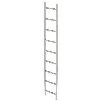 Schachtleiter aus Edelstahl 400mm breit 9 Sprossen 2,52m lang-Beschreibung lesen