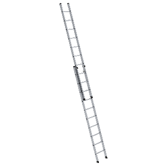 MUNK Aluminium-Schiebeleiter 2-teilig ohne Traverse 2x10 Sprossen-Beschreibung lesen