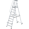 Aluminium-Stehleiter mit Rollen und Griff 9 Stufen Aluminium-Stehleiter mit Rollen und Griff 9 Stufen