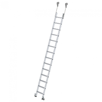 Aluminium-Regalleiter fahrbar 14 Stufen-Beschreibung lesen
