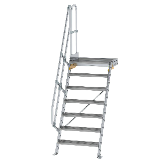 Treppe mit Plattform 60°, Handlauf, 800mm Stufenbreite, 7 Stufen-Beschreibung lesen