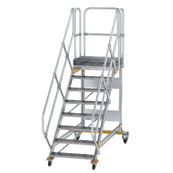 Plattformtreppe fahrbar 45° Stufenbreite 800mm 8 Stufen Plattformtreppe fahrbar 45° Stufenbreite 800mm 8 Stufen-Beschreibung lesen