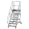Plattformtreppe fahrbar 45° Stufenbreite 800mm 8 Stufen Plattformtreppe fahrbar 45° Stufenbreite 800mm 8 Stufen