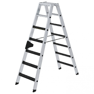 Stehleiter beidseitig begehbar mit clip-step R13 250kg 7 Stufen-Beschreibung lesen