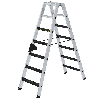 Stehleiter beidseitig begehbar mit clip-step R13 250kg 7 Stufen Stehleiter beidseitig begehbar mit clip-step R13 250kg 7 Stufen