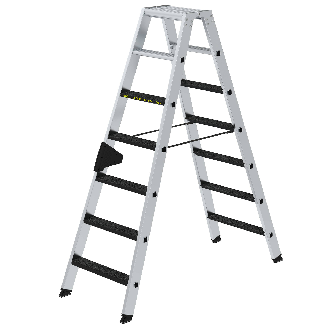 Stehleiter beidseitig begehbar mit clip-step R13 250kg 7 Stufen-Beschreibung lesen