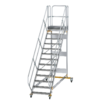 Plattformtreppe fahrbar 45° Stufenbreite 800mm 13 Stufen-Beschreibung lesen