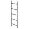 MUNK Schachtleiter Stahl verzinkt 400mm breit 5 Sprossen 1,40m lang MUNK Schachtleiter Stahl verzinkt 400mm breit 5 Sprossen 1,40m lang