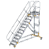 Plattformtreppe fahrbar 45° Stufenbreite 600mm 12 Stufen