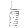 Treppe 60° inkl. Handlauf, 1000mm Stufenbreite, 9 Stufen Treppe 60° inkl. Handlauf, 1000mm Stufenbreite, 9 Stufen