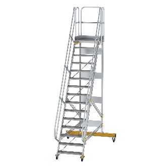 Plattformtreppe fahrbar 60° Stufenbreite 800mm 15 Stufen-Beschreibung lesen
